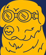 Dog in the Pool Logo Yellow